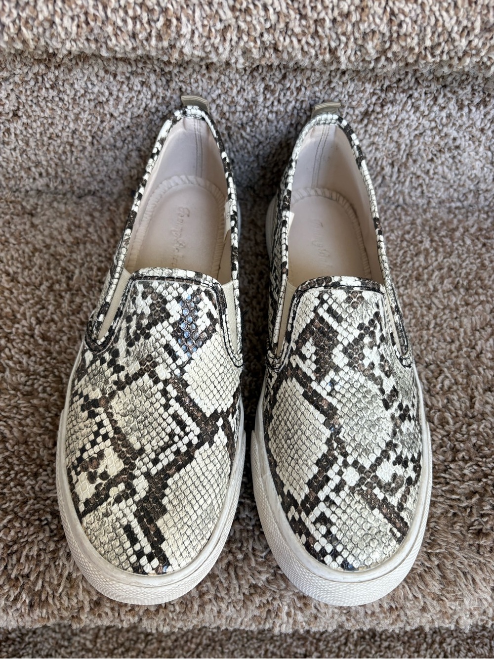 Tommy Bahama Women’s Snake Print Slip-On Sneakers - Neutral Tones